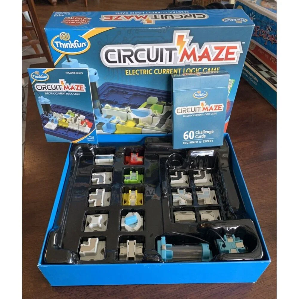 Circuit Maze Electric Current Logic Game ThinkFun 8‎ To Adult NEW Open Box